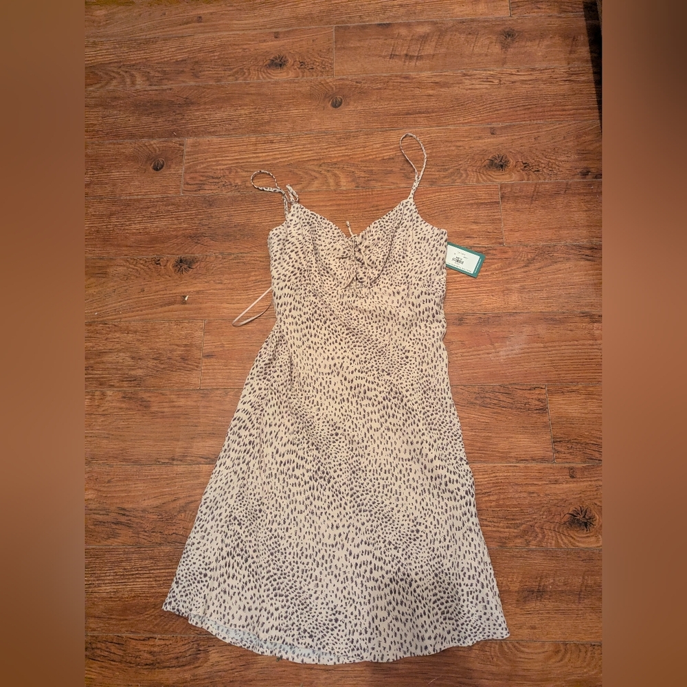 Spaghetti Strap Animal Print Mini Dress